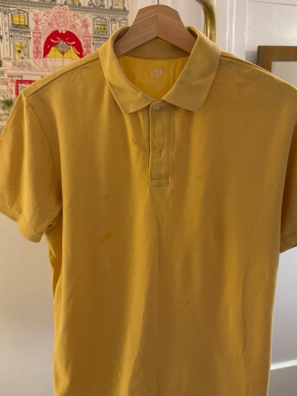 GAP Men’s Mustard Yellow Polo Shirt